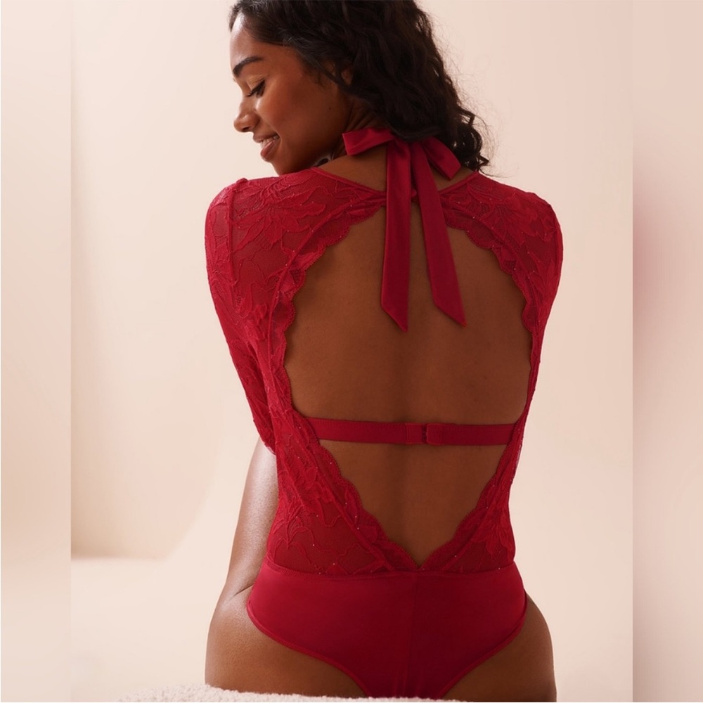 New With Tags La Vie En Rose Size XL Long Sleeve Lace & Microfiber Teddy‎